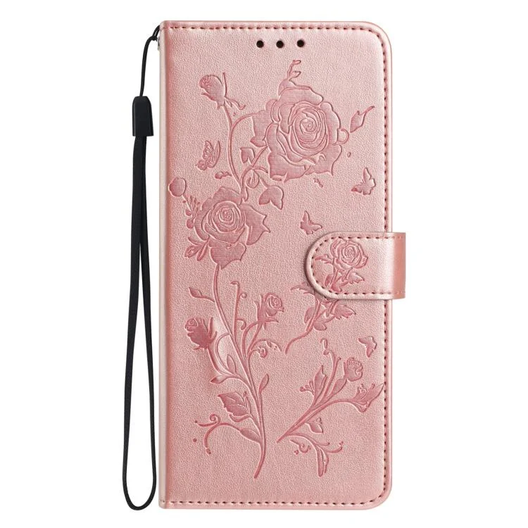EDA008100801A_1.webp Rose Flower Embossing Pattern Leather Phone Case, For iPhone 17, For iPhone 17 Air - Image 2