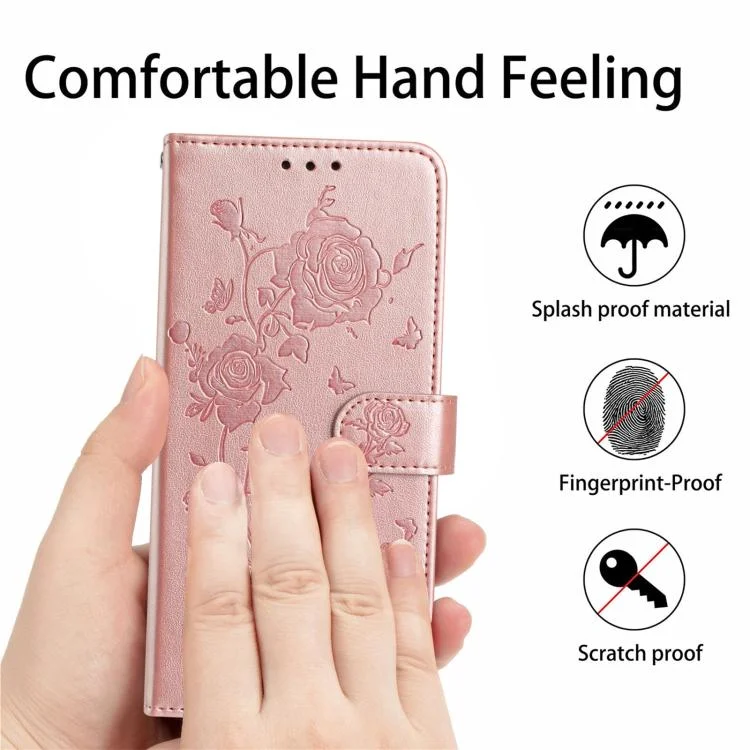 EDA008100804A_7.webp Rose Flower Embossing Pattern Leather Phone Case, For iPhone 17 Pro Max, For iPhone 17 Pro - Image 8