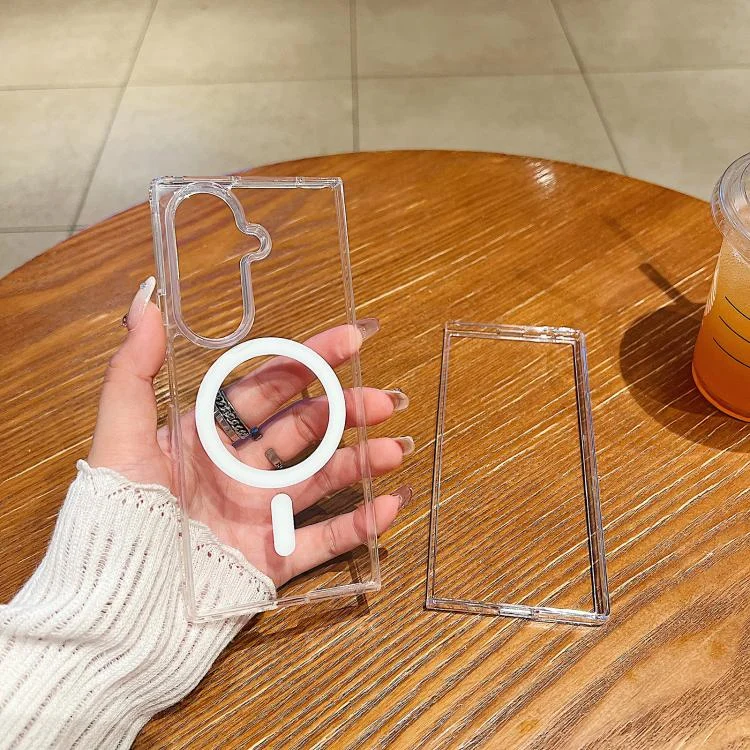 EDA008109302A_1.webp Large Hole Camera MagSafe Magnetic Clear Acrylic TPU Case, For Samsung Galaxy Z Fold7 5G, For Samsung Galaxy Z Flip7 5G - Image 2