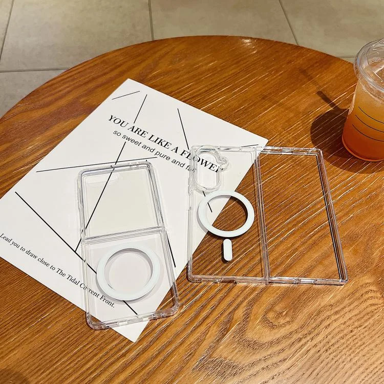 EDA008109302A_5.webp Large Hole Camera MagSafe Magnetic Clear Acrylic TPU Case, For Samsung Galaxy Z Fold7 5G, For Samsung Galaxy Z Flip7 5G - Image 6