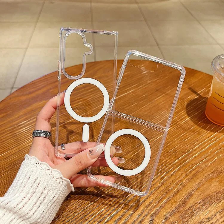 EDA008109302A_6.webp Large Hole Camera MagSafe Magnetic Clear Acrylic TPU Case, For Samsung Galaxy Z Fold7 5G, For Samsung Galaxy Z Flip7 5G - Image 7