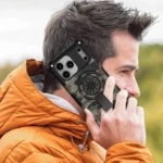 Camouflage Kickstand Rotating Shaft MagSafe Phone Case, For iPhone 12 / 12 Pro, For iPhone 12 Pro Max - Image 6