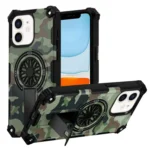 Camouflage Kickstand Rotating Shaft MagSafe Phone Case, For iPhone 11