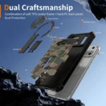 Camouflage Kickstand Rotating Shaft MagSafe Phone Case, For iPhone 11 - Image 7