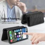 CaseNeo MagSafe RFID Anti-theft Zipper Wallet Retro Leather Phone Case, For iPhone 16 Pro Max, For iPhone 16 Pro, For iPhone 16 Plus - Image 5