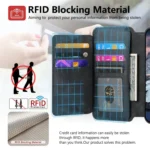 CaseNeo MagSafe RFID Anti-theft Zipper Wallet Retro Leather Phone Case, For iPhone 16, For iPhone 14 - Image 9