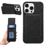 Denior D28 Retro Texture RFID MagSafe Vertical Flip Card-slot Phone Case, For iPhone 14 Pro Max, For iPhone 13 Pro Max, For iPhone 13 Pro