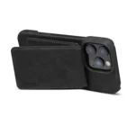 Denior D28 Retro Texture RFID MagSafe Vertical Flip Card-slot Phone Case, For iPhone 14 Pro Max, For iPhone 13 Pro Max, For iPhone 13 Pro - Image 4