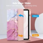 Marble Pattern Crystal Acrylic Smart Tablet Leather Case with Pen Slot, For Samsung Galaxy Tab S9 Ultra, For Samsung Galaxy Tab S8+ / S7+, For Samsung Galaxy Tab S8 / S7... - Image 6