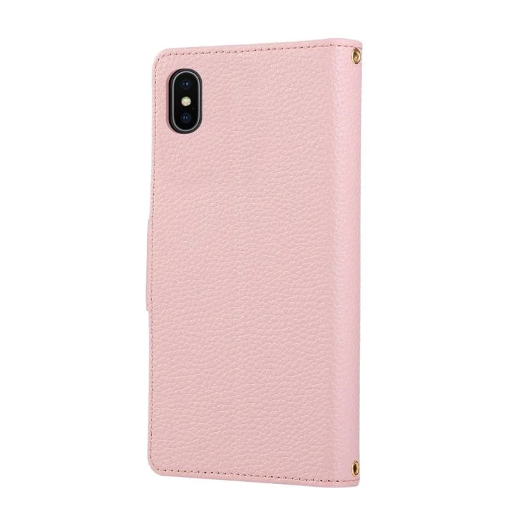 EDA008125025A_2.webp Round Buckle Zipper Wallet Leather Phone Case with Crossbody Strap, For iPhone X / XS, For iPhone XR, For iPhone XS Max, For iPhone 7 Plus / 8 Plus - Image 3