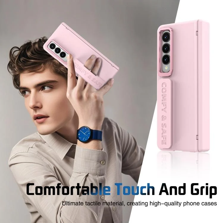 EDA008133601B_9.webp Film Integrated Lens Frame Bracket Phone Case with Wristband, For Samsung Galaxy Z Fold4 - Image 10