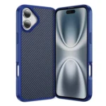 Carbon Fiber Texture Skin-feel Acrylic TPU Phone Case, For iPhone 16 Plus, For iPhone 16, For iPhone 15 Pro Max, For iPhone 15 Pro, For iPhone 15 Plus