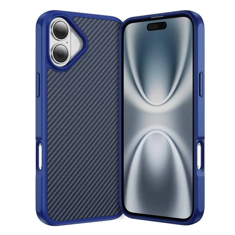 Carbon Fiber Texture Skin-feel Acrylic TPU Phone Case, For iPhone 16 Plus, For iPhone 16, For iPhone 15 Pro Max, For iPhone 15 Pro, For iPhone 15 Plus
