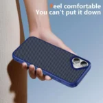Carbon Fiber Texture Skin-feel Acrylic TPU Phone Case, For iPhone 16 Plus, For iPhone 16, For iPhone 15 Pro Max, For iPhone 15 Pro, For iPhone 15 Plus - Image 8