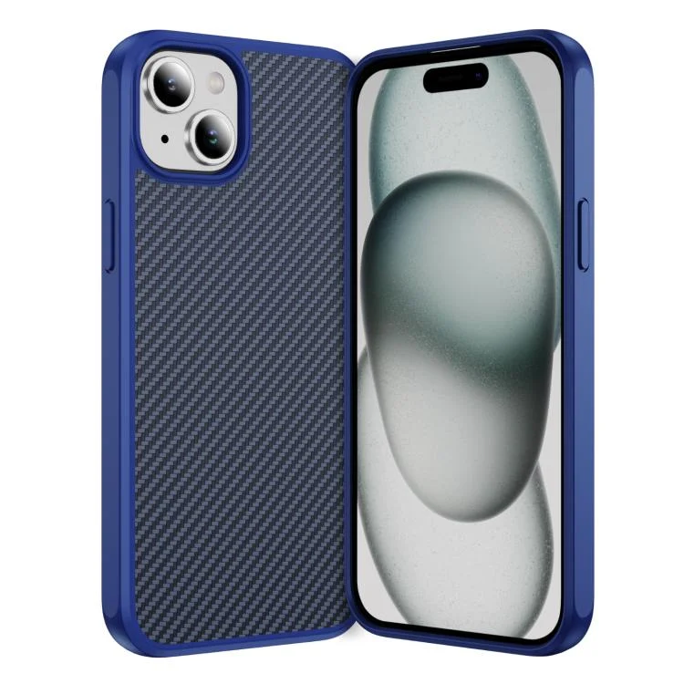 Carbon Fiber Texture Skin-feel Acrylic TPU Phone Case, For iPhone 15, For iPhone 14 Pro, For iPhone 14 Pro Max