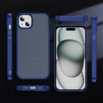 Carbon Fiber Texture Skin-feel Acrylic TPU Phone Case, For iPhone 15, For iPhone 14 Pro, For iPhone 14 Pro Max - Image 4