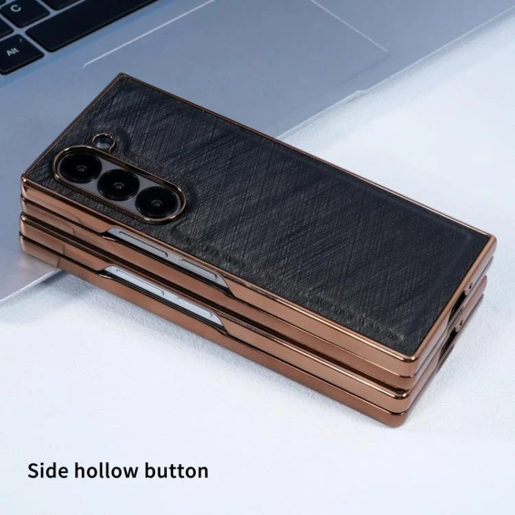 EDA008147805A_4.webp Bamboo Fiber Texture + Flannel Phone Case with Tempered Film, For Samsung Galaxy Z Fold7 5G, For Samsung Galaxy Z Fold6 5G, For Samsung Galaxy Z Fold5, For Samsung Galaxy Z Fold4 - Image 5