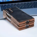 Bamboo Fiber Texture + Flannel Phone Case with Tempered Film, For Samsung Galaxy Z Fold7 5G, For Samsung Galaxy Z Fold6 5G, For Samsung Galaxy Z Fold5, For Samsung Galaxy Z Fold4 - Image 6