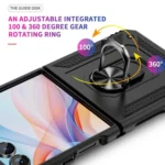 Shockproof TPU + PC Phone Case with Holder, For Samsung Galaxy Z Flip7 5G - Image 4