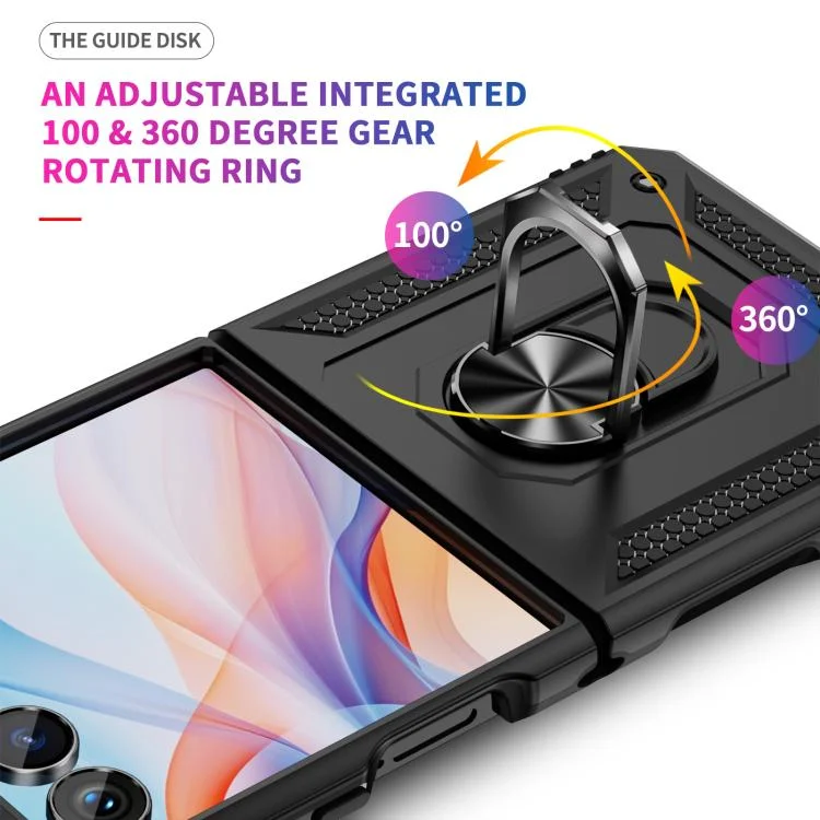 EDA008168401A_3.webp Shockproof TPU + PC Phone Case with Holder, For Samsung Galaxy Z Flip7 5G - Image 4