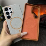 Thin Circle MagSafe Litchi Grain TPU Phone Case, For Samsung Galaxy S25 Ultra 5G - Image 3