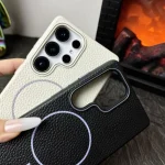 Thin Circle MagSafe Litchi Grain TPU Phone Case, For Samsung Galaxy S25 Ultra 5G - Image 6