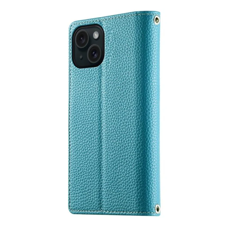 EDA008188909A_2.webp Stitching Multi-card Zipper Wallet Leather Phone Case with Short Strap, For iPhone 15, For iPhone 14 Plus, For iPhone 14 / 13 - Image 3