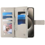 Stitching Multi-card Zipper Wallet Leather Phone Case with Short Strap, For iPhone 15, For iPhone 14 Plus, For iPhone 14 / 13 - Image 4
