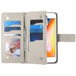 Stitching Multi-card Zipper Wallet Leather Phone Case with Short Strap, For iPhone 8 Plus / 7 Plus - Image 4