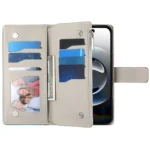 Stitching Multi-card Zipper Wallet Leather Phone Case with Short Strap, For iPhone 17 Pro Max, For iPhone 17 Pro, For iPhone 17 - Image 4