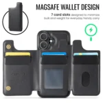 DG.MING MAGKING-K3 Series MagSafe RFID Card Bag Detachable Phone Case, For iPhone 16 - Image 3
