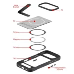 Kalebol MagSafe Invisible Tilt Holder PC Hybrid TPU Case, For iPhone 16 Pro Max, For iPhone 16 Pro, For iPhone 16 Plus, For iPhone 16 - Image 6
