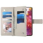 Stitching Multi-card Zipper Wallet Leather Phone Case with Short Strap, For Samsung Galaxy S20 Ultra, For Samsung Galaxy S20, For Samsung Galaxy S20+ - Image 4