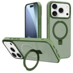 Kalebol Metal Lens Frame MagSafe Holder Frosted PC Phone Case, For iPhone 17 Pro Max, For iPhone 17 Pro