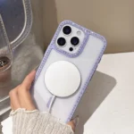 Large Lens Hole Rhinestone Frame MagSafe Phone Case, For iPhone 12 Pro, For iPhone 12 mini, For iPhone 11 Pro Max - Image 4