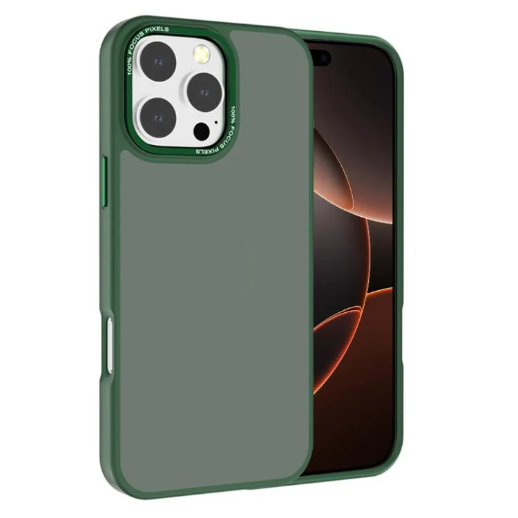 Kalebol Metal Lens Frame Frosted PC Phone Case, For iPhone 16 Pro Max, For iPhone 16 Pro