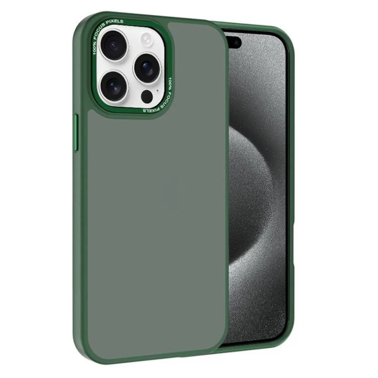 Kalebol Metal Lens Frame Frosted PC Phone Case, For iPhone 15 Pro Max, For iPhone 15 Pro