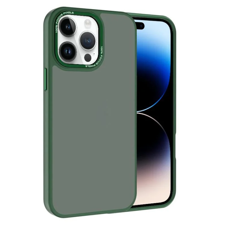 Kalebol Metal Lens Frame Frosted PC Phone Case, For iPhone 14 Pro, For iPhone 14 Pro Max