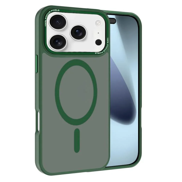 Kalebol Metal Lens Frame MagSafe Frosted PC Phone Case, For iPhone 17 Pro Max, For iPhone 17 Pro