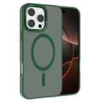 Kalebol Metal Lens Frame MagSafe Frosted PC Phone Case, For iPhone 16 Pro Max, For iPhone 16 Pro