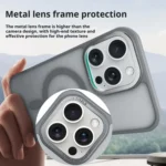 Kalebol Metal Lens Frame MagSafe Frosted PC Phone Case, For iPhone 16 Pro Max, For iPhone 16 Pro - Image 4