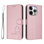 Litter Panda Embossing RFID Leather Phone Case with Lanyard, For iPhone 14 Pro, For iPhone 14 Pro Max, For iPhone SE 2022 / 2020 / 8 / 7 - Image 2