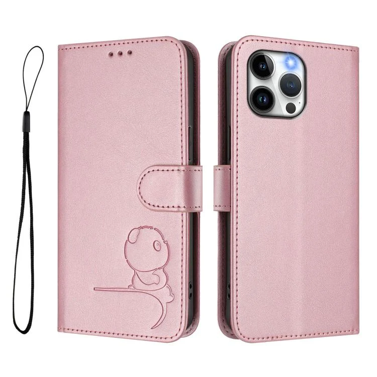 EDA008247115A_1.webp Litter Panda Embossing RFID Leather Phone Case with Lanyard, For iPhone 13 Pro Max, For iPhone 13 Pro, For iPhone 13 mini - Image 2