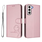 Litter Panda Embossing RFID Leather Phone Case with Lanyard, For Samsung Galaxy S21 5G, For Samsung Galaxy S21+ 5G, For Samsung Galaxy S21 Ultra 5G - Image 2