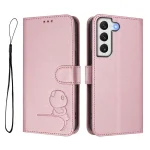 Litter Panda Embossing RFID Leather Phone Case with Lanyard, For Samsung Galaxy S22+ 5G, For Samsung Galaxy S22 5G, For Samsung Galaxy S21 FE 5G - Image 2