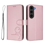 Litter Panda Embossing RFID Leather Phone Case with Lanyard, For Samsung Galaxy S23 5G, For Samsung Galaxy S20 FE, For Samsung Galaxy S22 Ultra 5G - Image 2