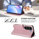 Litter Panda Embossing RFID Leather Phone Case with Lanyard, For Samsung Galaxy S23 FE 5G, For Samsung Galaxy S23 Ultra 5G, For Samsung Galaxy S23+ 5G - Image 4