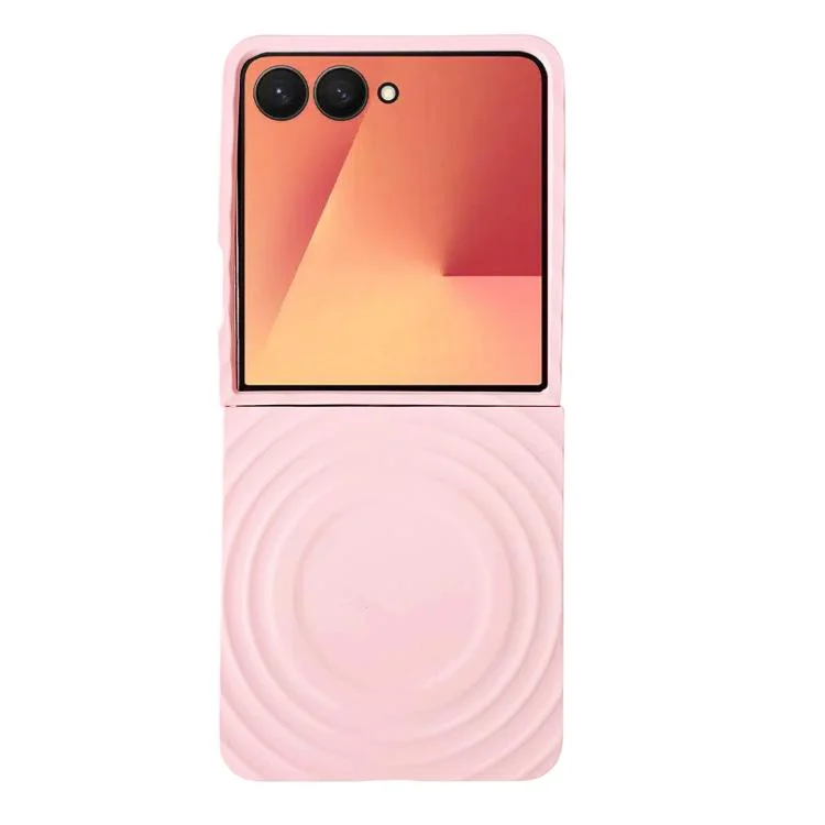 EDA008310401A.webp Wave Texture MagSafe Skin Feel PC Phone Case, For Samsung Galaxy Z Flip7 5G, For Samsung Galaxy Z Flip6 / Flip5 - Image 1