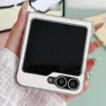 Litchi Texture Leather Clear Jelly PC Phone Case, For Samsung Galaxy Z Flip7 5G, For Samsung Galaxy Z Flip6 / Flip7 FE, For Samsung Galaxy Z Flip5 - Image 3