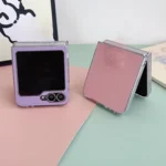 Litchi Texture Leather Clear Jelly PC Phone Case, For Samsung Galaxy Z Flip7 5G, For Samsung Galaxy Z Flip6 / Flip7 FE, For Samsung Galaxy Z Flip5 - Image 6